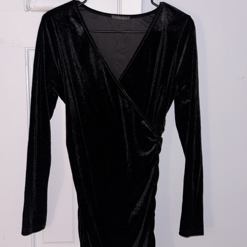 Bodycon Sexy Black Dress - Picture 2 of 3